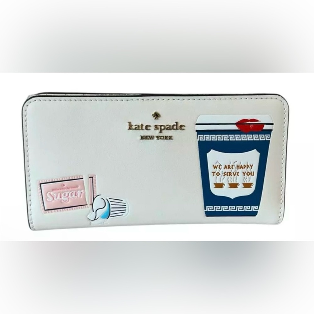 KATE SPADE Coffee Break Large Slim Bifold Wallet KF487